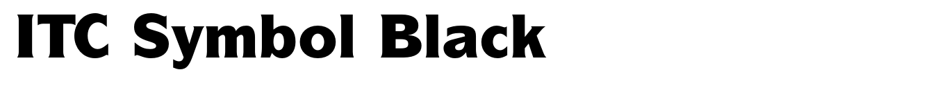 ITC Symbol Black
